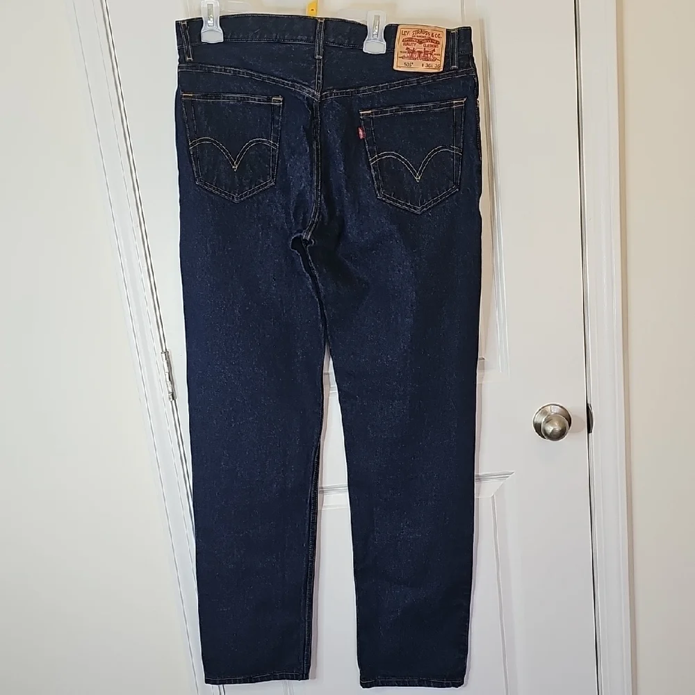 Levi's‎ Men's Dark Indigo Straight Jeans Size W36 L36